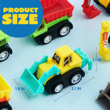 Joyfy 12 Pcs Car Toys Mini Construction Pull Back Car Set with Excavator Dump Truck and Bulldozer for kids Toy Trucks Party Gift