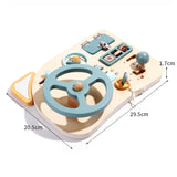 Early Childhood Education Wooden Steering Wheel Toys Parent-child Interaction Learning Driving Puzzle Toys Early Learning Aids