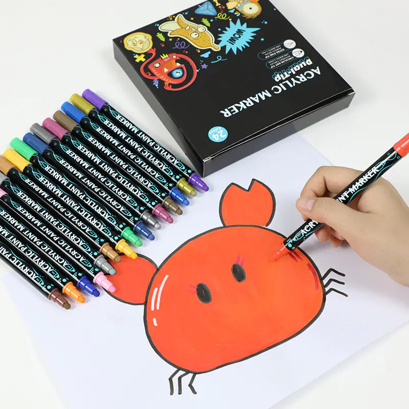 Double-Ended Waterproof Pigment Pens for DIY Projects