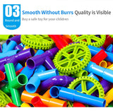 DIY Water Building Blocks Toys Montessori Water Pipe Building Blocks Toy Designer Children Construction Educational Toys Gift