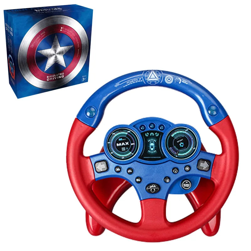 Electronic Simulation Steering Wheel With Light And Sound Early Education Puzzle Co-Pilot Sports Car Steering Wheel Toy Boy Gift