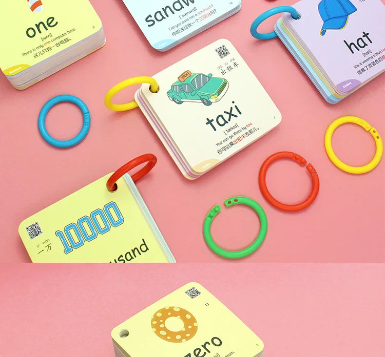 Montessori Educational Flash Cards 600 Cognitive Learning Cards Kids Discover Animal Shapes Colors Fun Toys Gifts Children's