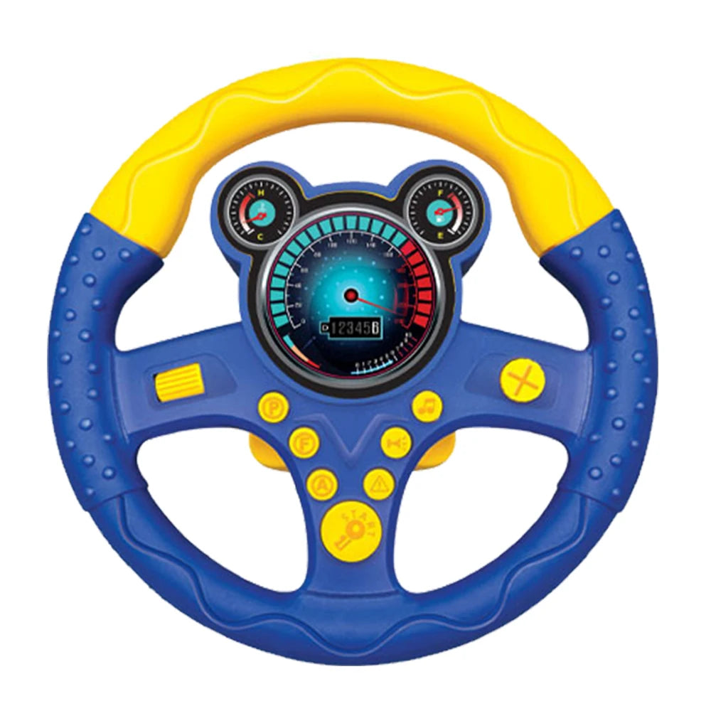 Electronic Simulation Steering Wheel With Light And Sound Early Education Puzzle Co-Pilot Sports Car Steering Wheel Toy Boy Gift