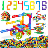 DIY Water Building Blocks Toys Montessori Water Pipe Building Blocks Toy Designer Children Construction Educational Toys Gift