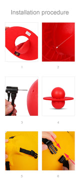 Bouncing Ball With Handle And Pump Balance Platform Bouncy Jump Pogo Ball For Kids Playground Sports Workout Competition Toy