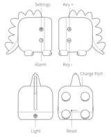 Kids Cute Cartoon Dinosaur LED Digital Alarm Clock Wake Up Night Light Relojes Desktop Decoration Children Sleep Trainer