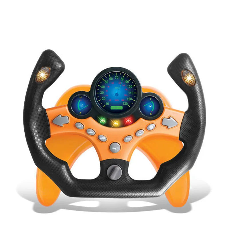 Electronic Simulation Steering Wheel With Light And Sound Early Education Puzzle Co-Pilot Sports Car Steering Wheel Toy Boy Gift