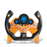 Electronic Simulation Steering Wheel With Light And Sound Early Education Puzzle Co-Pilot Sports Car Steering Wheel Toy Boy Gift