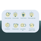 Kids Alarm Clock Dinosaur Digital Alarm Clock for Kids Bedside Clock Children's Sleep Trainier, Wake Up Light and Night Light