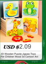 Kids Wooden Toys 3D Wood Puzzle Cartoon Animals Cognitive Jigsaw Puzzle Early Learning Educational Toys For Children Gift