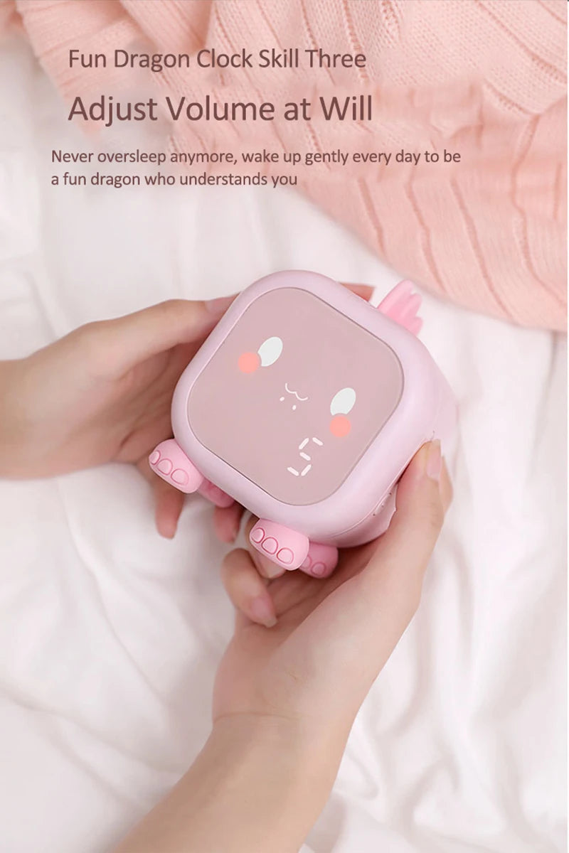 Kids Cute Cartoon Dinosaur LED Digital Alarm Clock Wake Up Night Light Relojes Desktop Decoration Children Sleep Trainer