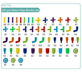 DIY Water Building Blocks Toys Montessori Water Pipe Building Blocks Toy Designer Children Construction Educational Toys Gift