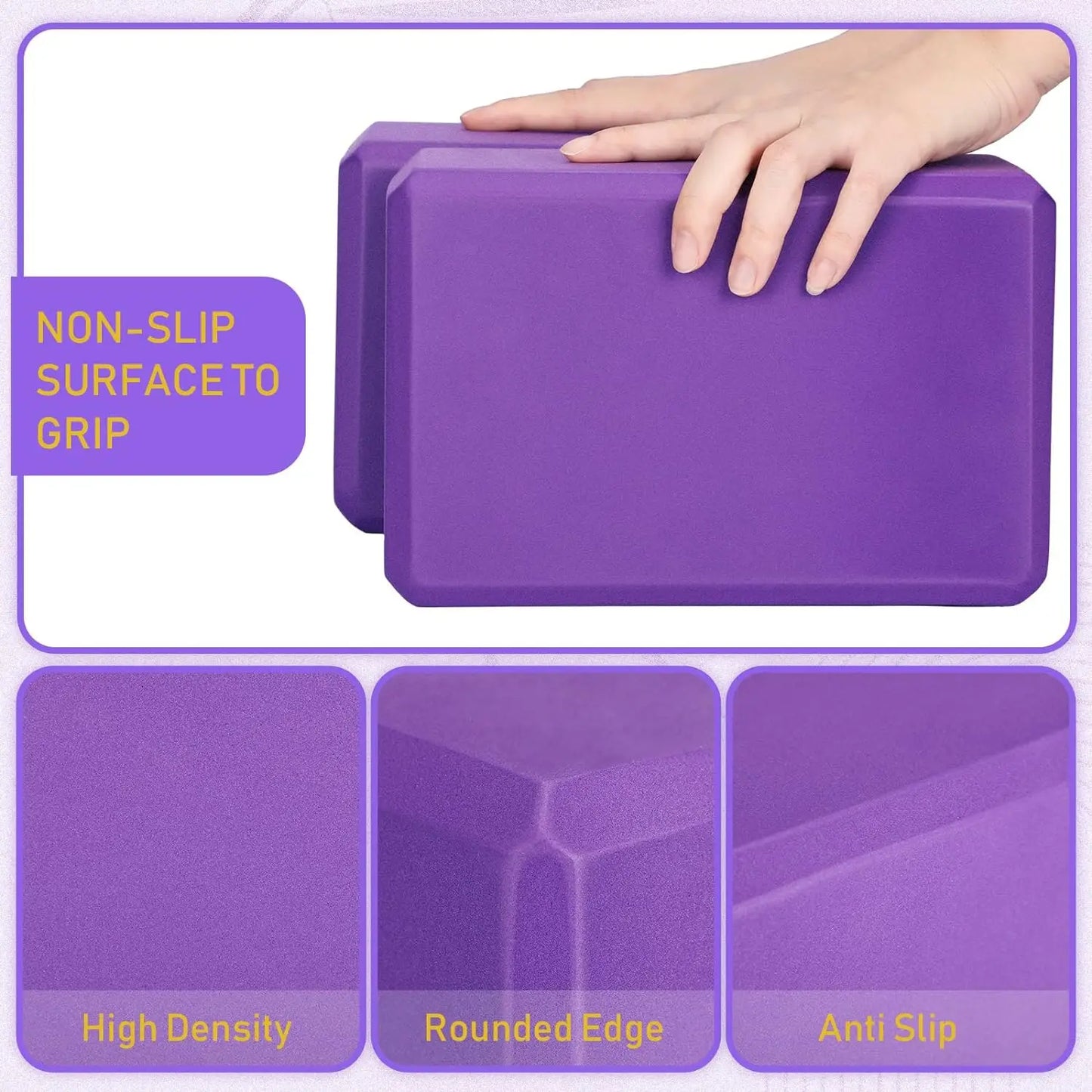 Wholesale 3*6*9Inches 120 Grams High Density Non-Slip EVA Yoga Foam Bricks Block High Quality Yoga Blocks