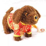 Robot Dog Interactive Dog Electronic Toys Plush Puppy Pet Walk Bark Leash Teddy Toys For Children Birthday Gifts