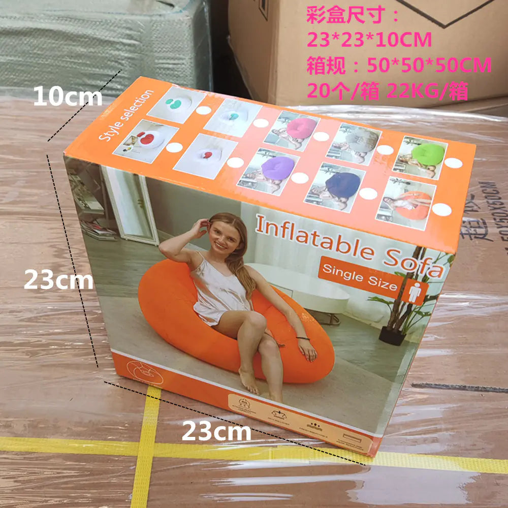 Inflatable Single Sofa Chair - Foldable Outdoor Bean Bag