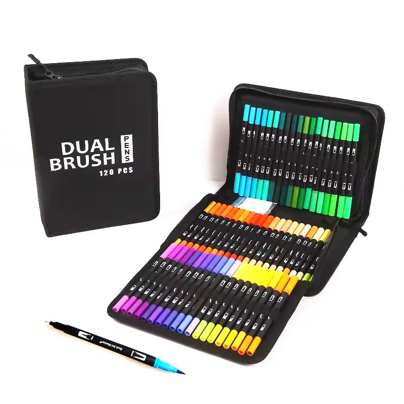 Double-Ended Watercolor Pens Set - Soft Tip Markers