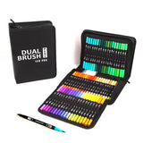 Double-Ended Watercolor Pens Set - Soft Tip Markers
