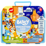 Bluey Imagination Case 15 Games & Activities Travel-Friendly Bluey Playset With Markers Crayons Balloons Puppets & Games for 3 Year Olds Fun Bluey Toys & Toddler Games Bluey Party Decorations