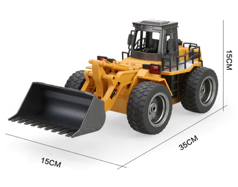 6-Channel Alloy Bulldozer Remote Control Toy Truck
