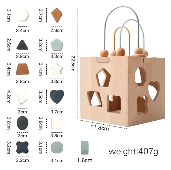 Children's Wooden Geometric Box Puzzle Toys