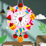 Nonwoven Fabric Cognition Clocks Toys DIY Puzzle Hour Minute Second DIY Clock Toys Cartoon Clock Time Teaching Aid Kids Gift