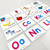 Flash Cards Alphabet Double Sided Flash Cards Toddlers ABC Letters Learning Toy Educational Preschool Kids Children Flashcards