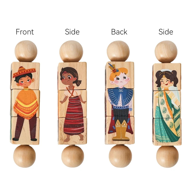 Baby Wooden Rotating Jigsaw Puzzle Hand bell Toy Baby Mobile Musical Rattle Toy Montessori Puzzle Game For Babies Newbaby Gift