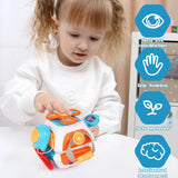 Montessori Sensory Toys Baby Busy Cube Activity Travel Toy Educational Learning Fidget Toys for Fine Motor Skills Children Gift
