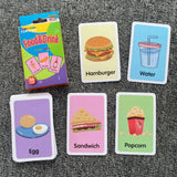 Montessori Early Baby Flash Cards Fruits Durable Children's Education Flash Cards Animal English Word Recognition Cards