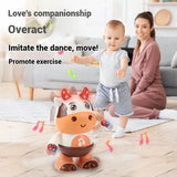 Dancing Cow Musical Toys Movable Baby Cow Toy with Music and LED Lights Baby Toys 6 to 12 Months Children Educational Toys