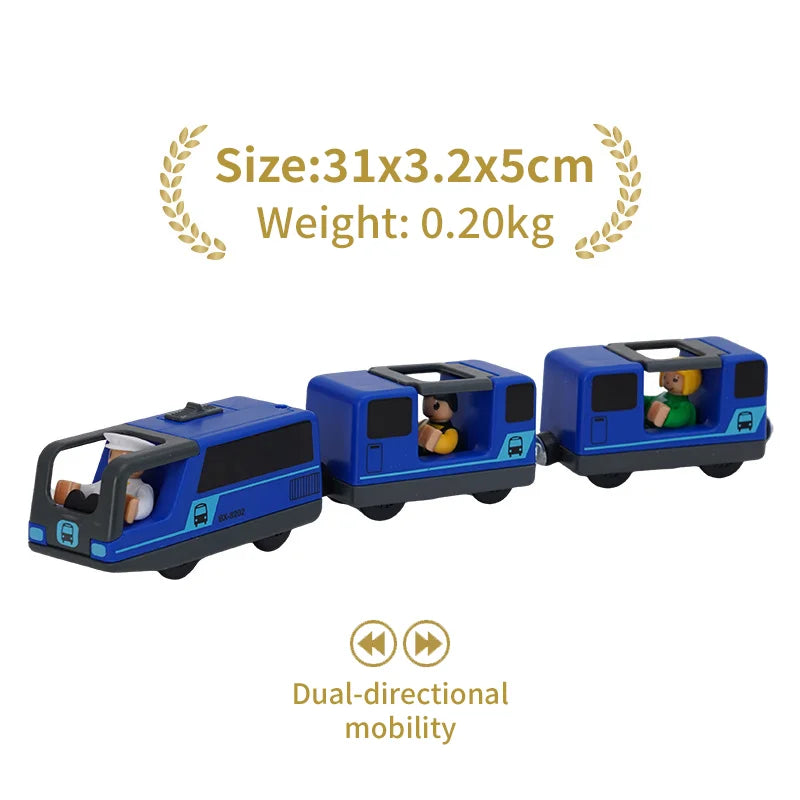 New Electric Universal Simulation High Speed Train Magnetic Locomotive Fit for Wooden Train Track Railway Educational Toys Gifts