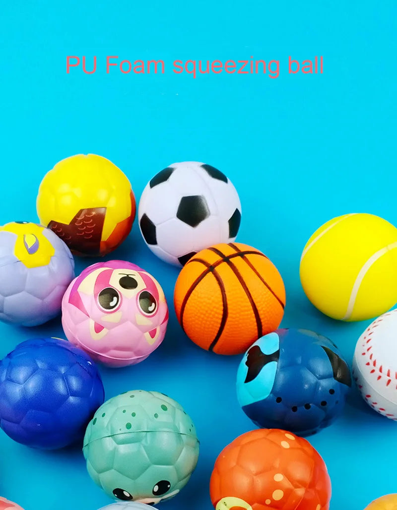 6pcs Solid Sponge Soft Ball Children Animal Football Football Toys Decompression Release Ball