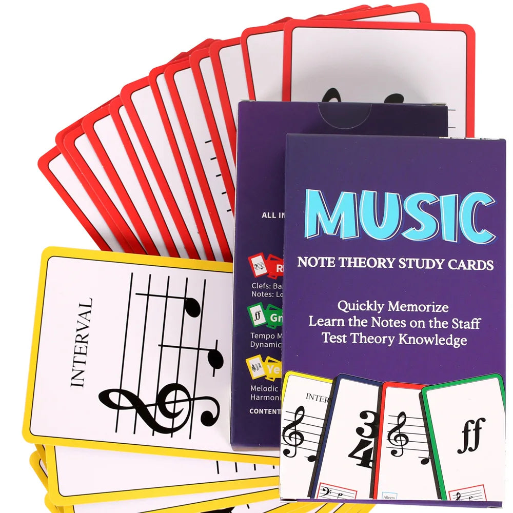 Music Flash Cards piano guitar chord chart, guitar piano learning music note card, music flash card