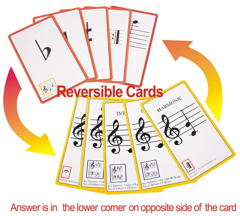 Music Flash Cards piano guitar chord chart, guitar piano learning music note card, music flash card