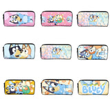 Bluey Bingo dog Fully Printed Flap Pen Bag Stationery Box Cartoon Large Capacity Pencil Case Cute Anime Bags Student School Bag