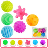 6Pcs Textured Multi Ball Set Develop baby Tactile Senses Toy Baby Touch Hand Ball Toys Children Training Ball Massage Soft Balls