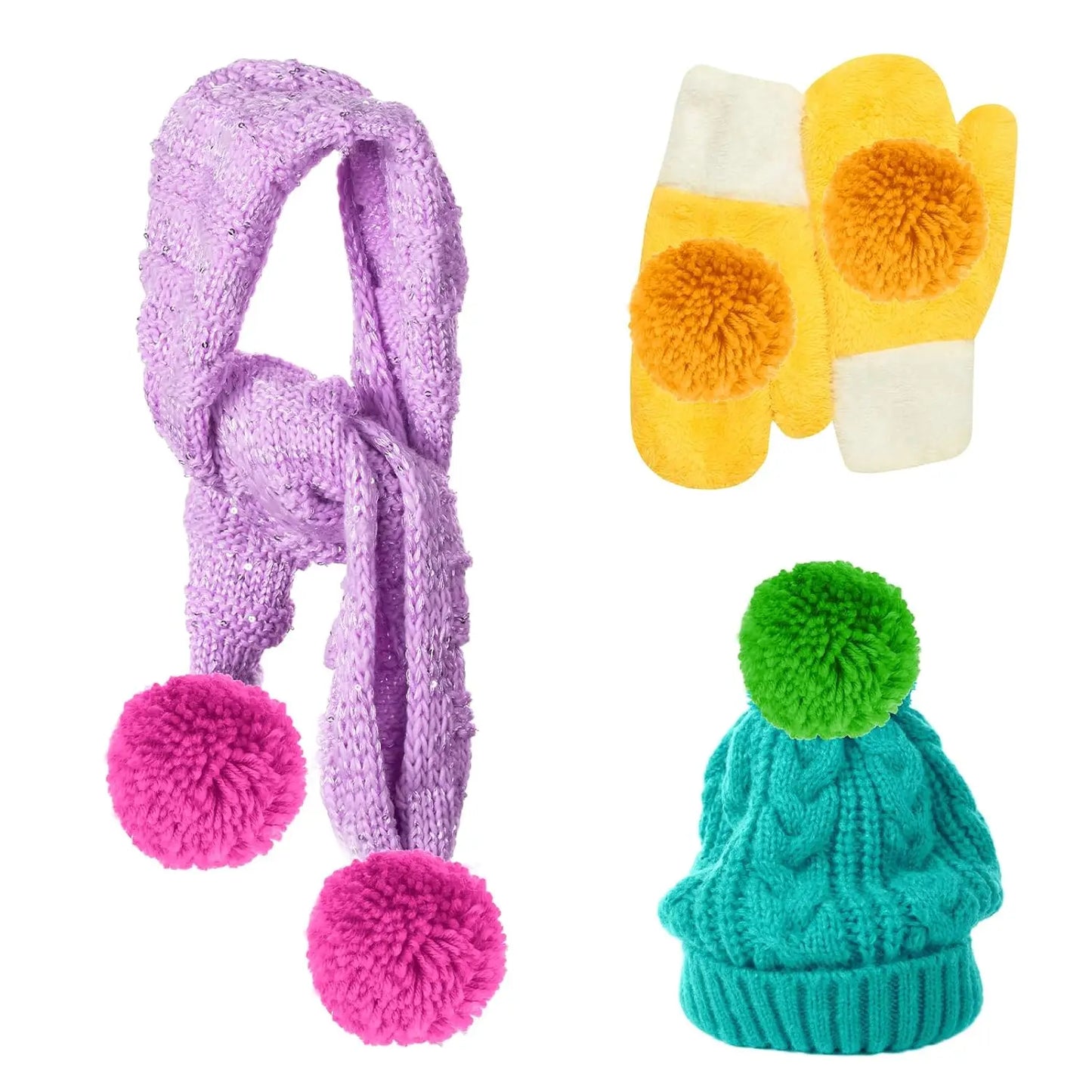 10Pcs Large Yarn Pom Poms for Crafts Acrylic Yarn Balls Fuzzy Pompoms DIY Pom Pom Balls for Hats Handmade Arts Holiday Party