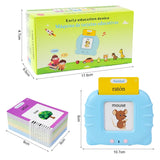 Kids Talking Flash Cards Audio Books Flashcards,Spanish Electronic Cognitive Cards Early Education Learn Words Study Toys Game