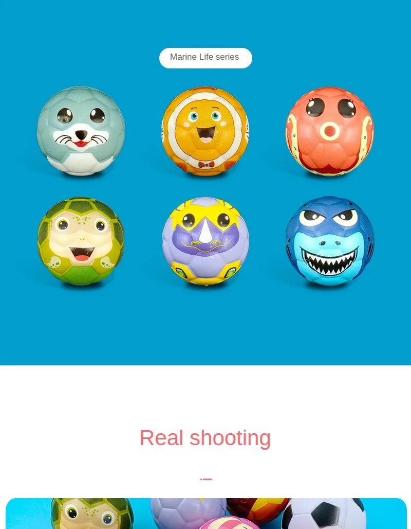 6pcs Solid Sponge Soft Ball Children Animal Football Football Toys Decompression Release Ball