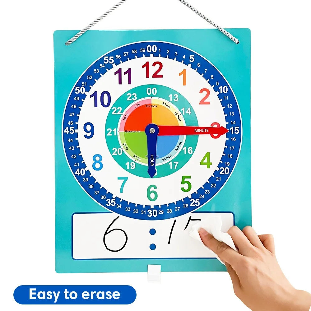 Children's Clock Model Primary School Kids Clock Teaching Time Cognition Learning Tools