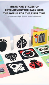 Flash Cards Baby Visual Stimulation Cards for Toddlers Sensory Development Early Education Learning Toys For Newborn Funny Gifts