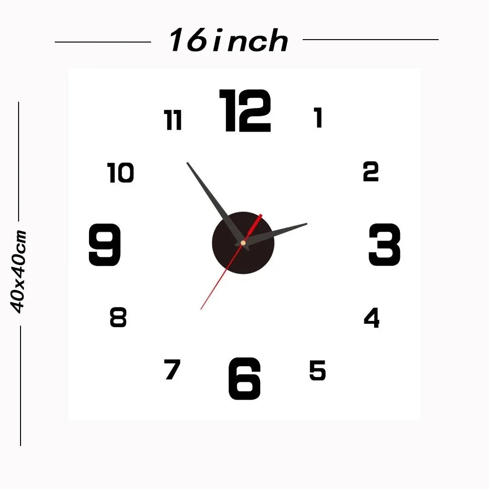 Children's Study Non-Ticking Wall Clock Luxury Silent Battery Operated Round Wall Clock for  Modern Simple Style Home Decor