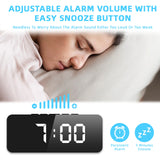 Smart Alarm Clock Bedside Table Led Alarm Clock Digital Children's Electronic Alarm Clock Curved Screen Mirror Temperature