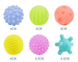 6Pcs Textured Multi Ball Set Develop baby Tactile Senses Toy Baby Touch Hand Ball Toys Children Training Ball Massage Soft Balls