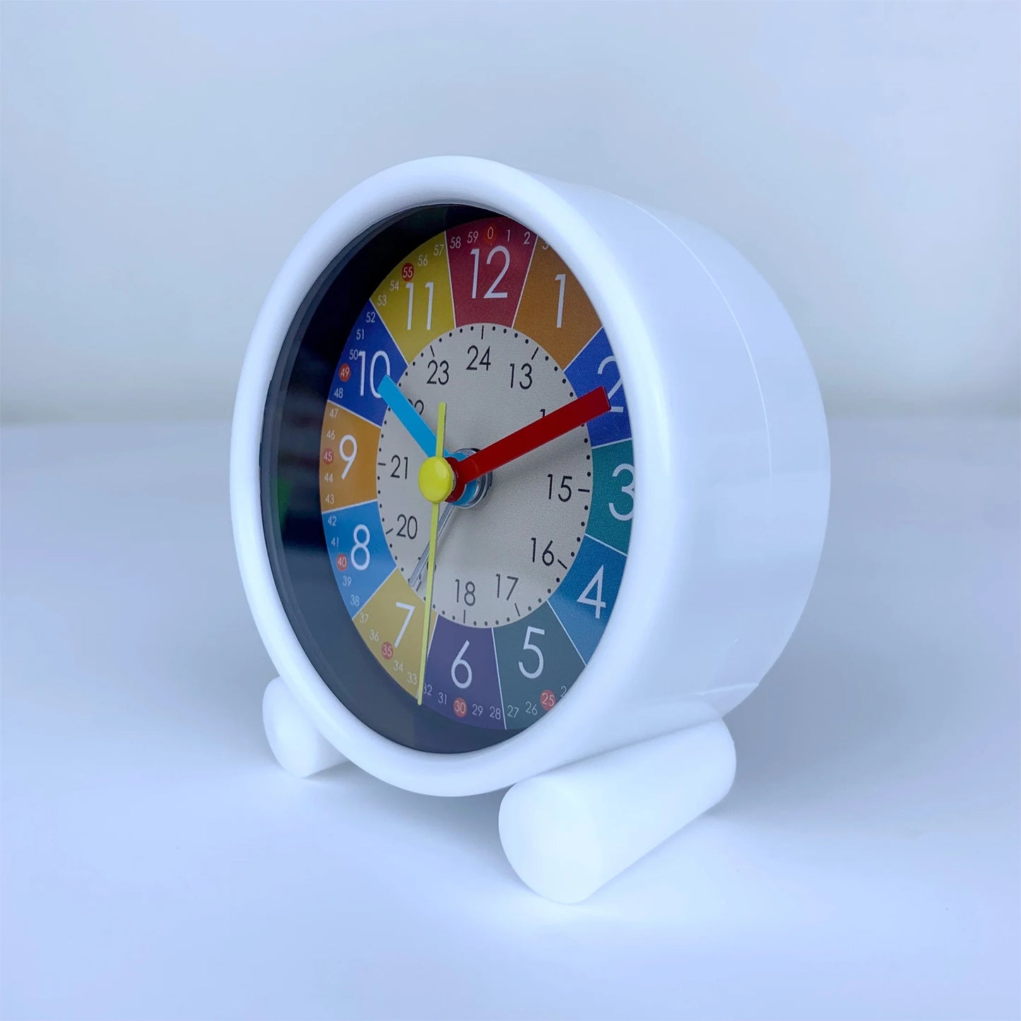 Cute Children's Educational Alarm Clock Bedroom Desktop Early Education Small Animal Round Mute For Boy Girls Home Decoration