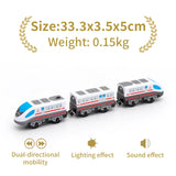 New Electric Universal Simulation High Speed Train Magnetic Locomotive Fit for Wooden Train Track Railway Educational Toys Gifts