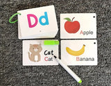 Flash Cards Alphabet Double Sided Flash Cards Toddlers ABC Letters Learning Toy Educational Preschool Kids Children Flashcards