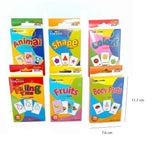 Montessori Early Baby Flash Cards Fruits Durable Children's Education Flash Cards Animal English Word Recognition Cards