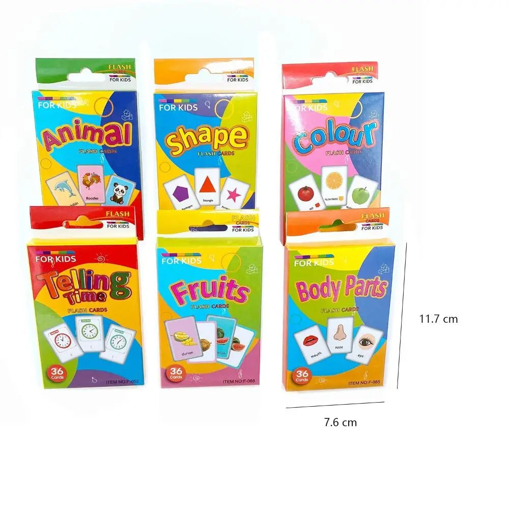 Montessori Early Baby Flash Cards Fruits Durable Children's Education Flash Cards Animal English Word Recognition Cards