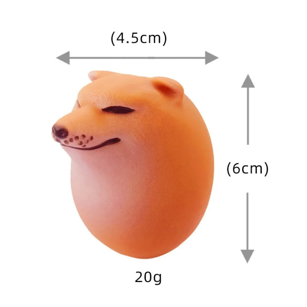 Fun Shibako Dog Egg Squishy Fidget Toy Realistic Egg Shape Desk Decor Shiba Inu Dog & Egg Union PU Slow Rebound Sensory Toy